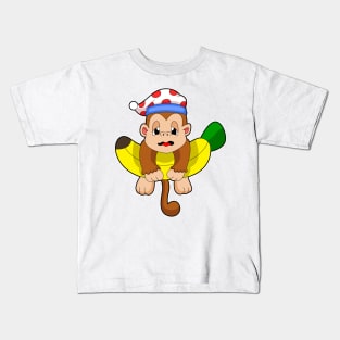 Monkey Sleeping Nightcap Kids T-Shirt